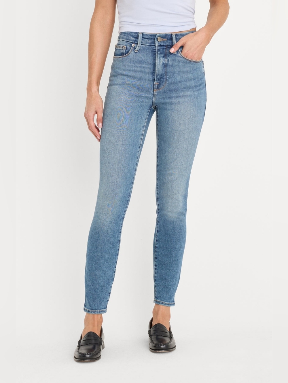 Good American Good Legs High-Rise Light Blue Skinny Jeans Size 0/25